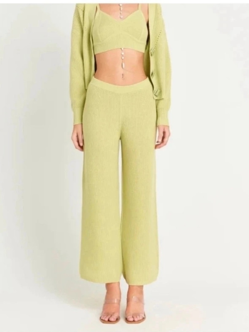 Cult Gaia Piper Ribbed Knit Pants M